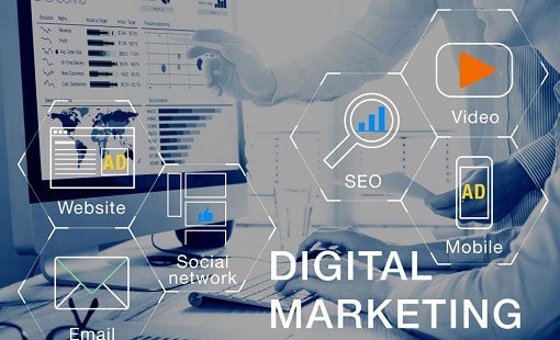 Noovatix digital marketing service image showcasing SEO, social media, and data-driven marketing strategies